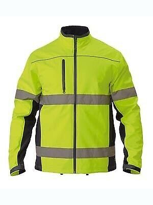 Taped Hi Vis Soft Shell Jacket MENS HIGH VISIBILITY - Picture 2 of 18