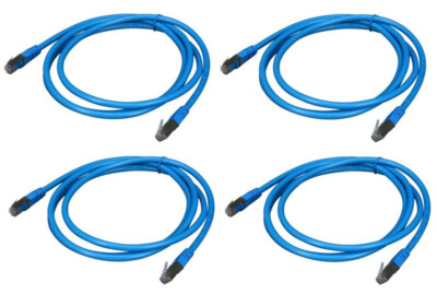 OKGear 10FT CAT6 Ethernet STP Shielded Twist Pair RJ45 Networking Cable Set of 4