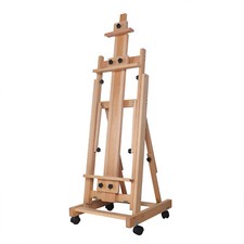 Heavy Duty Studio Artist Easel Large H-Frame Wood Painting Art Easel Standing