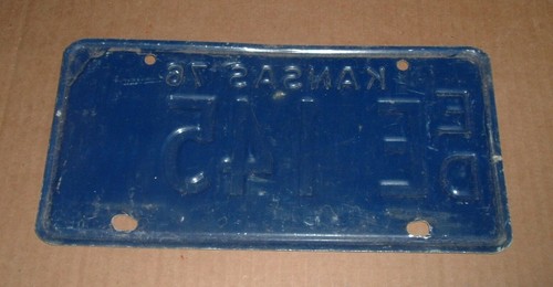1976 w/ 80 sticker Kansas License Plate ED E 145 Edwards County Car Tag 1980 - Picture 2 of 2