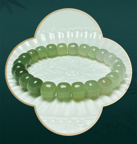 Braccialetti di giada Hetian verde sfumato bracciale diaspro con certificato - Foto 4 di 9