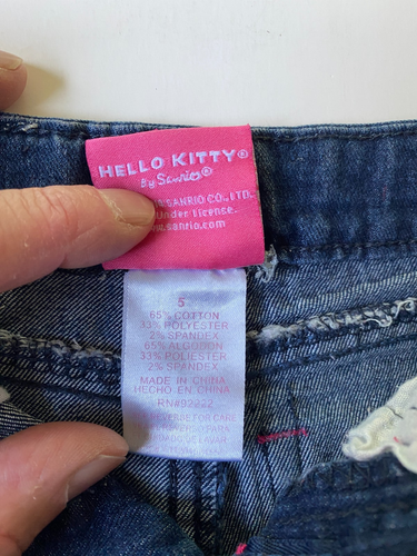 Hello Kitty by Sanrio Embroidered Jeans - Child Size 5 - Picture 5 of 6