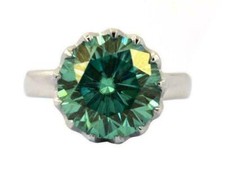 5 Ct. Round Blue Diamond Heavy Look Men Anniversary Ring In 925 Sterling Silver