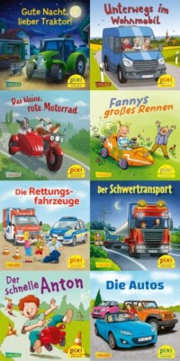 Pixi Bücher Box 298  Pixis Lieblings-Fahrzeuge ab 3 Jahre Softcover + BONUS