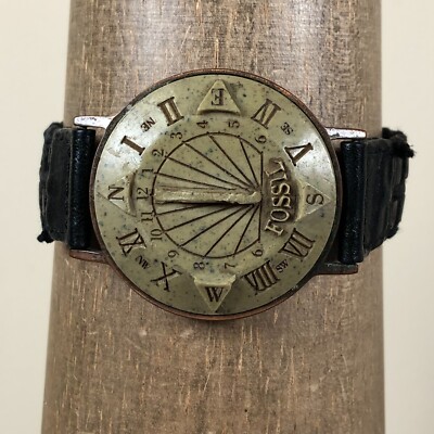 Vintage Fossil Mens SD-7629 Sun Dial Classic Collectors