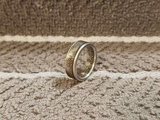 Virginia Handcrafted  90 Silver Washington Quarters coin ring, 2000, size 6