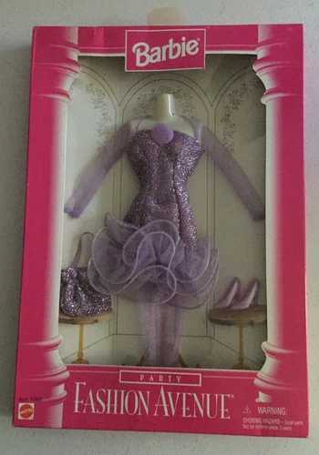 Vintage 1996 Mattel Barbie Fashion Avenue Purple Me Up Dress Outfit 15862 NEW