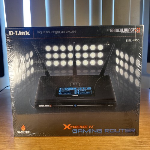 D-Link Xtreme N Gaming Router DLG-4500 Gamer Lounge NEW Sealed  - Picture 1 of 9