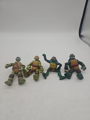 2012 Teenage Mutant Ninja Turtles Viacom Leo Raphael Donatello Action Figures 5''
