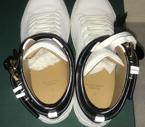 BUSCEMI - SCARPE - SNEAKERS - 100MM TASSLE - PELLE BIANCA - NUOVE - T. 39 - Foto 8 di 11