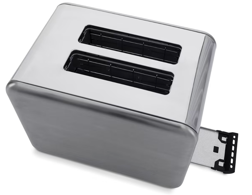 Toaster 2 Slice Electric Stainless Steel with Wide Slots Crumb Tray Toast Slot - Picture 3 of 10