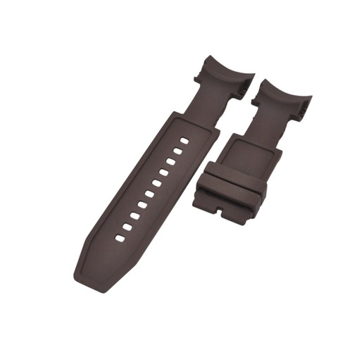 Correa de reloj Zeus 14409 26 mm de goma marrón para Invicta - Imagen 3 de 7