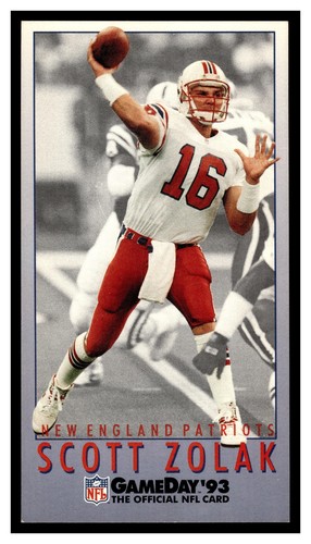 1993 Fleer GameDay Scott Zolak #331 New England Patriots