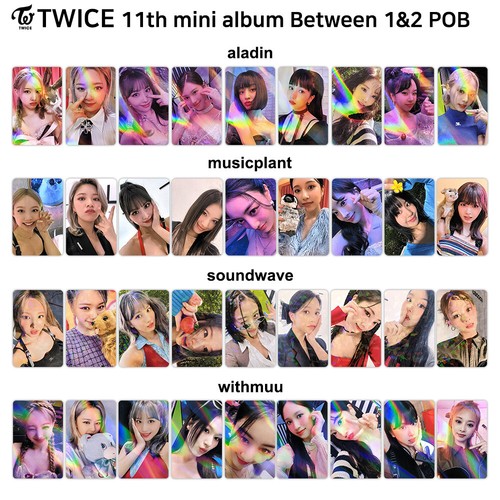 TWICE 11th Mini Album Between 1&2 POB Photocard Soundwave MP Aladin Withmuu  - Picture 1 of 84