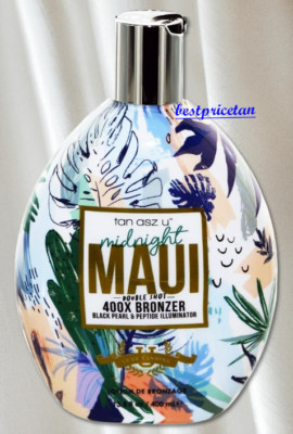 Tan Asz U MIDNIGHT MAUI Double Shot 400X Bronzer Tanning Lotion - 13.5 oz