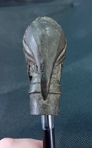 Metal Roman Soldier's Head Walking Stick Cane Handle - Picture 5 of 8