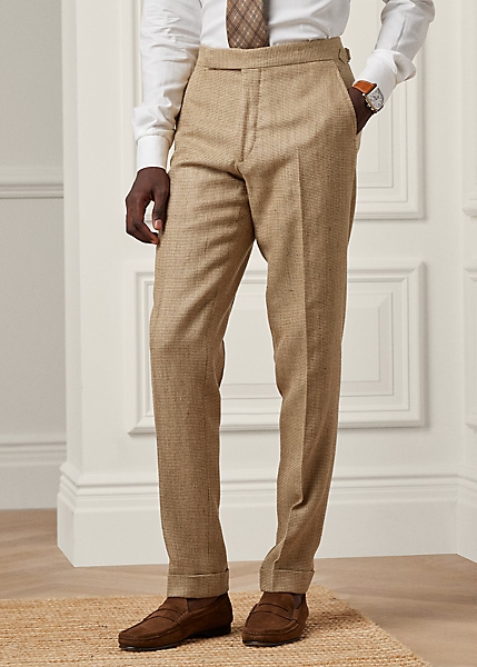 Purple Label Ralph Lauren Gregory Hand-Tailored Tick-Weave Trouser