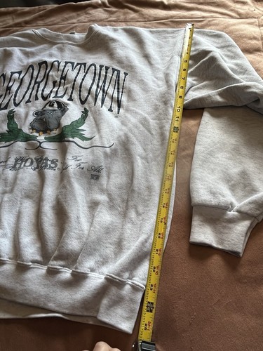 Vintage Georgetown Hoyas Men's L Gray 90s Sweatshirt College University - Picture 8 of 8