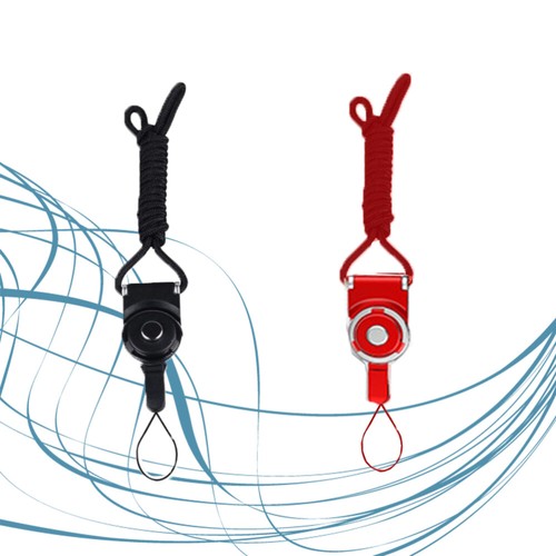 2 Pc Mobile Phone Straps Rope Buckle Cell Neck Lanyard, Long Cord - Photo 5 sur 11