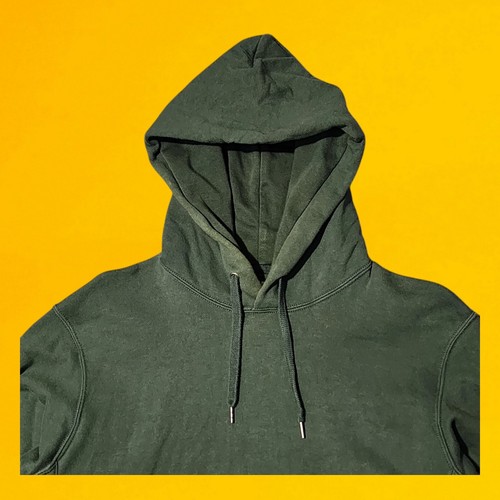 Uniqlo Pullover Hoodie Mens M Green Heavyweight Cotton Baggy Sweatshirt Jumper - Picture 4 of 7