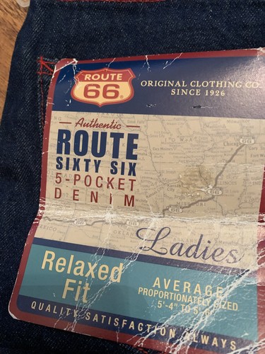 VTG Route 66 Relaxed Fit Jeans Womens 5/6 Dark Wash 80s 90’s New Old Stock - Picture 5 of 6