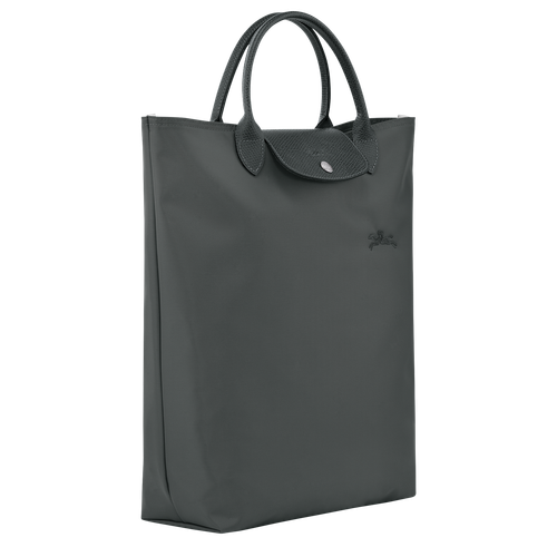 Bolso de Mano Longchamp Le Pliage Medio Verde Reciclado Asa Corta ~NUEVO EN PAQUETE~ GRAFITO - Imagen 4 de 7
