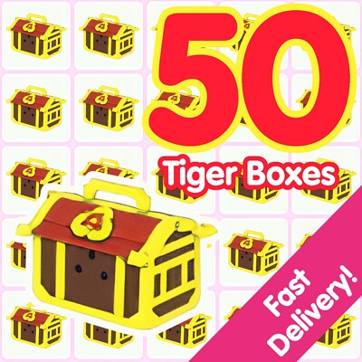 50 Tiger Box   US Seller   Adopt From Me Today!