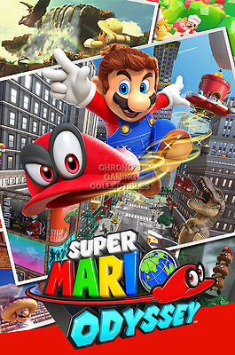 Officially Licensed Super Mario Odyssey 2-SIDED Poster Nintendo Switch  Promo Art