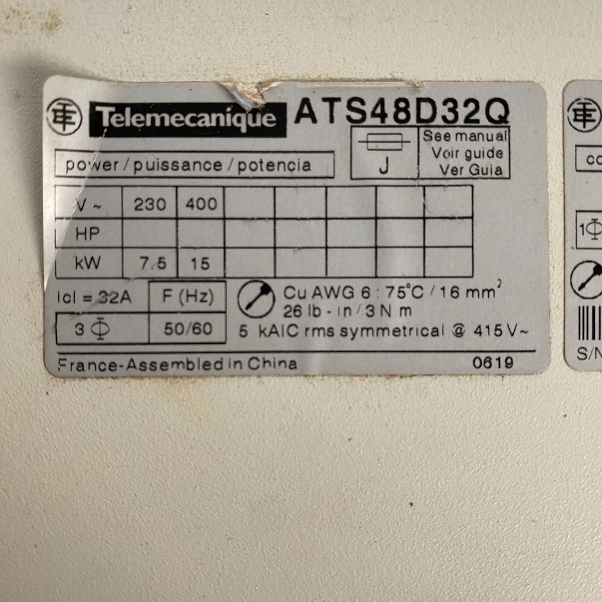 Schneider Electric Telemecanique ALTISTART 48 ATS48D32Q 400V Schneider Electric Telemecanique ALTISTART 48 ATS48D32Q 400V