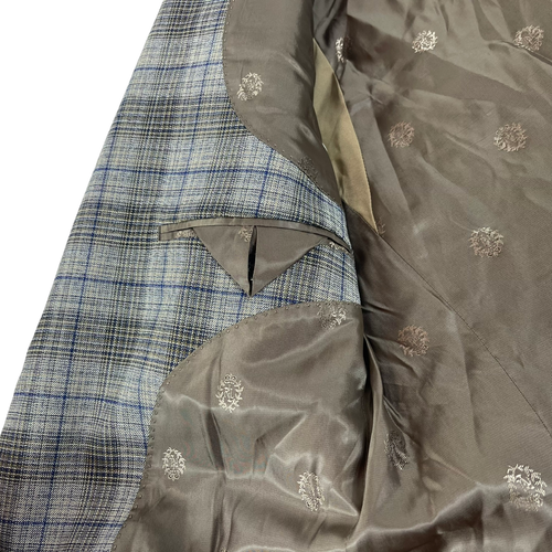 Ralph Lauren Lexington Blazer Gr. 36 Reg Herren kariert 2 Knopf taupe blau Sakko - Bild 5 von 11