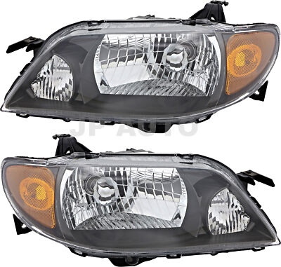 For 2001-2003 Mazda Protege Headlight Halogen Set Driver and Passenger Side