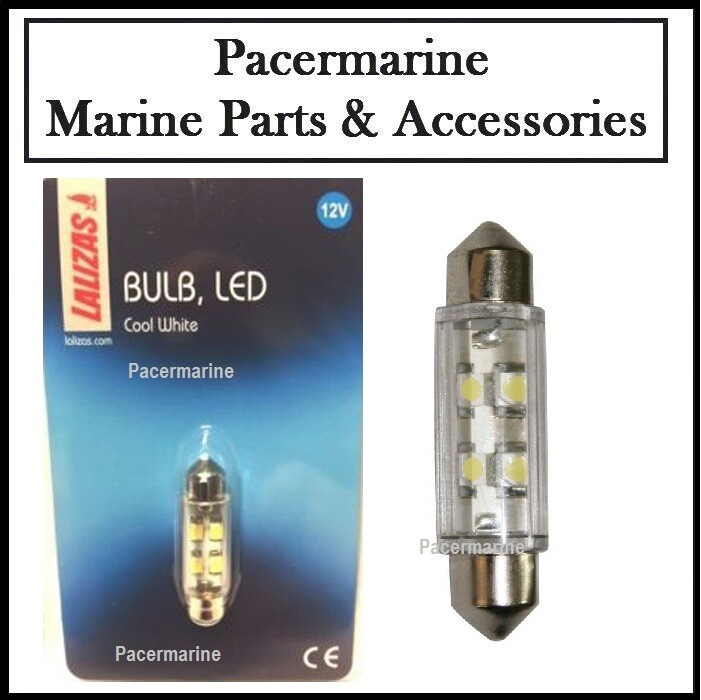 Festoon Bulb 12V, LED, T11, SV8.5-8, 39mm, cool white - 2x4 LEDs 360°