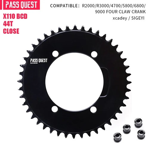 110 BCD Road Bike Crankset Single Chainring 4 Bolt Round Chainwheel for SHIMANO - Picture 13 of 33
