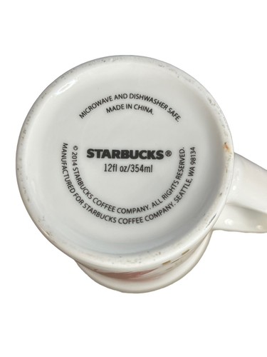 Starbucks Coffee Cups Lot (2) Size 12 oz and 16 oz Poinsettia Red Starburst 2014 - Picture 8 of 24