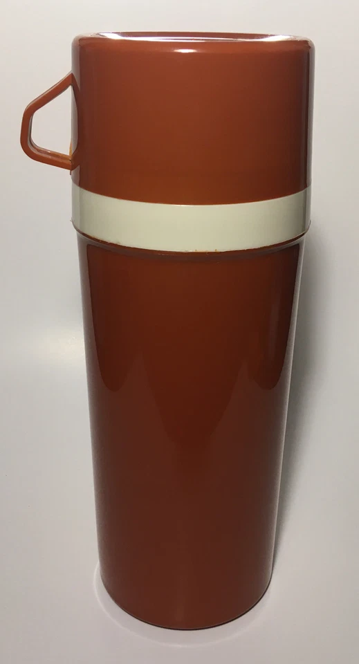 Botella aislante vintage de 1 litro marca Alladin #865 naranja hecha en EE. UU. Foto 3 de 4