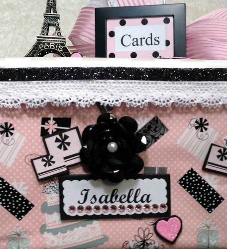 #Paris Party Card Box,Sweet 16,#Quinceanera,pink,handmade decoration,centerpiece - Picture 4 of 6