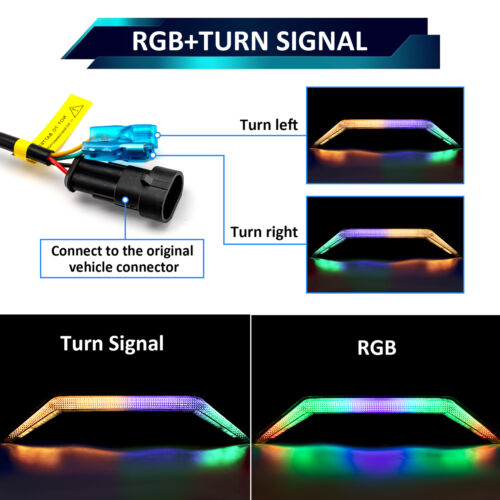 For 2020+ Polaris RZR Pro XP/Pro R/Turbo R RGB Front Signature Accent Fang Light - Picture 3 of 10