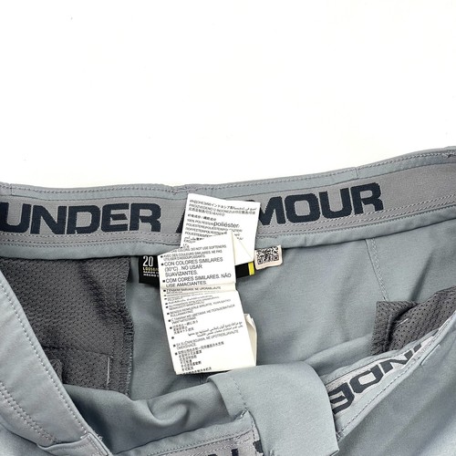 Under Armour Loose Athletic Golf Performance Gray Bermuda Shorts Youth Size 20 - Picture 3 of 9