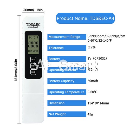 Water Quality Detection Pen Household Drinking Water TDS / EC / TEMP Test Meter - Picture 15 of 28