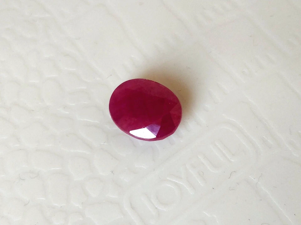Deep Red Unheated Ruby 12x8 mm oval cut loose Gemstone natural and genuine Ruby - Image 4 of 4