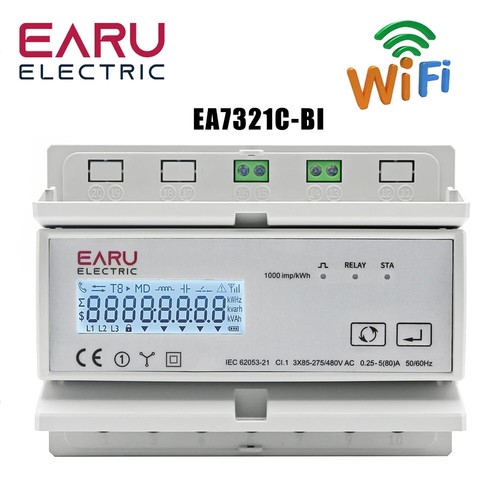 Tuya WiFi ZigBee Three-Phase Energy Meter KWh Monitor 230/400VAC - Picture 8 of 10