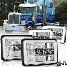 4pcs For Western Star 4900 Truck 4x6 Led Headlights H46564651 Highlo Beam