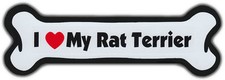 Dog Bone Magnet I Love My Rat Terrier Cars Tracks Refrigerators Buy2 Get3Rd Free