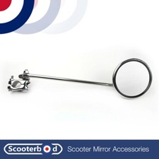 Scooter Mirror Clamp on Handlebars & Bar Fixtures, 13 Inch Stem | 860 Halcyon