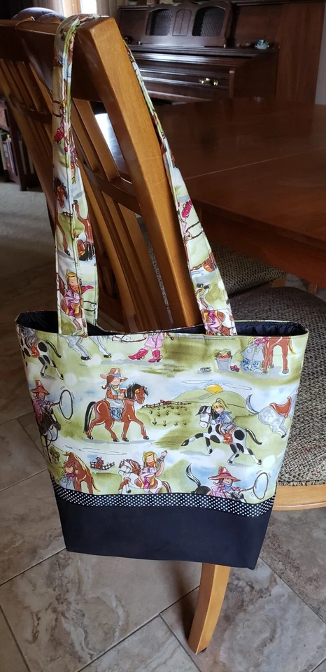 Bolsa de fraldas grande ocidental cowgirls pôneis bebê bolsa tote feita sob medida NOVA - Imagem 2 de 4