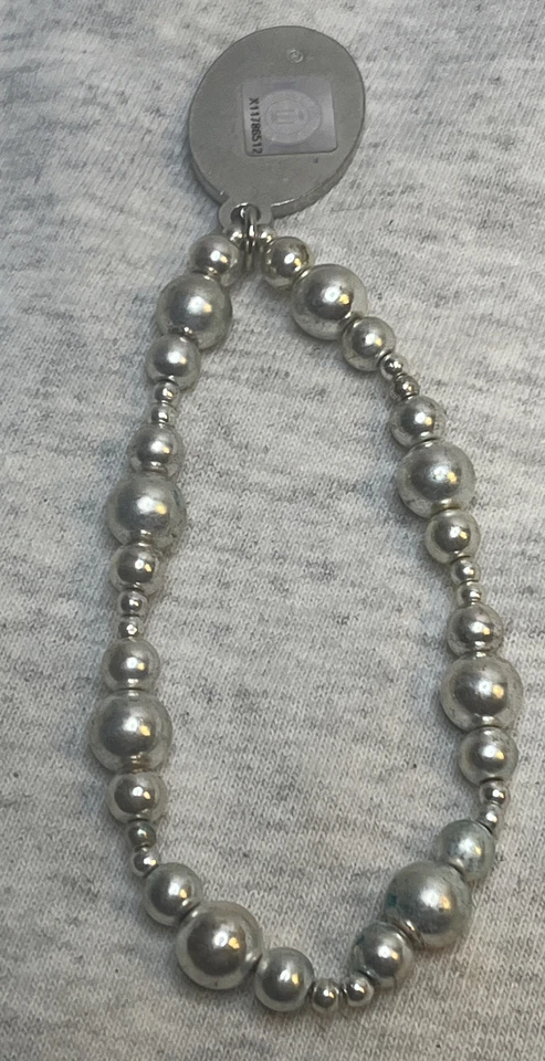 Oklahoma Sooners Football Silver Beads Bracelet OU Boomer Sooner Stretch 7” - Image 2 of 4