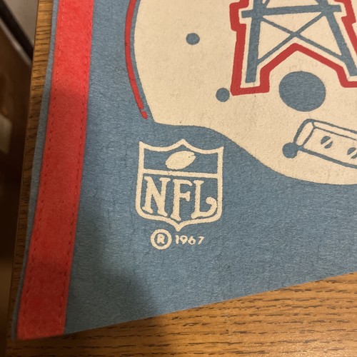Rare Vintage Original 1967 Houston Oilers NFL AFL Football Flag Pennant 1 Bar - Picture 5 of 24