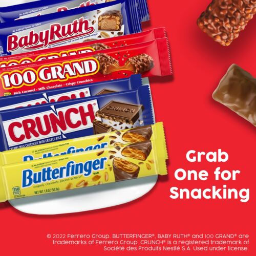 Butterfinger CRUNCH Baby Ruth and 100 Grand Bulk 28 Pack Assorted Full Size C... - Picture 3 of 7