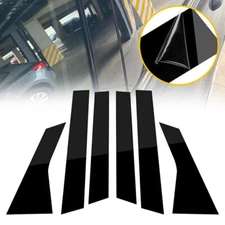 For 2018-2022 Honda Accord pc Bright black Door Window Pillar Post Cover Trim