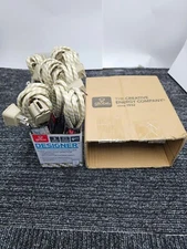 (QTY 9) Globe Designer Series 2-Prong Satin Fabric Extension Cord 9ft, 16/2